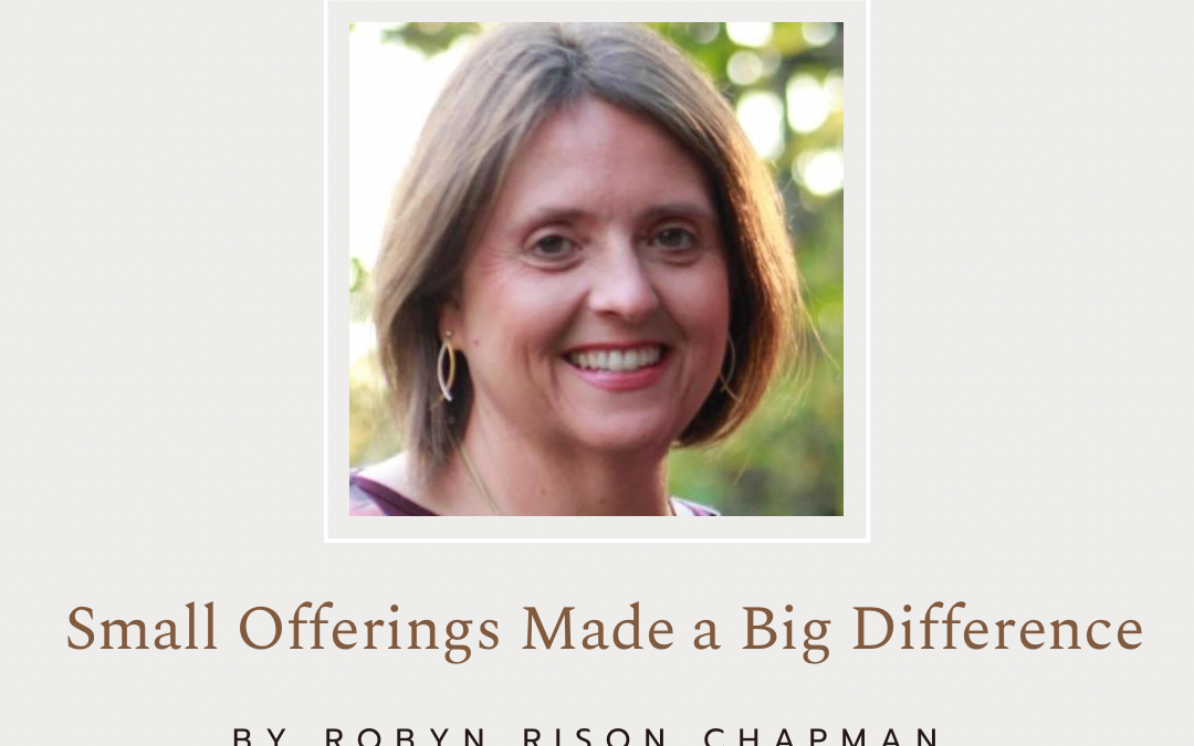Small Offerings Made a Big Difference By Robyn Rison Chapman 